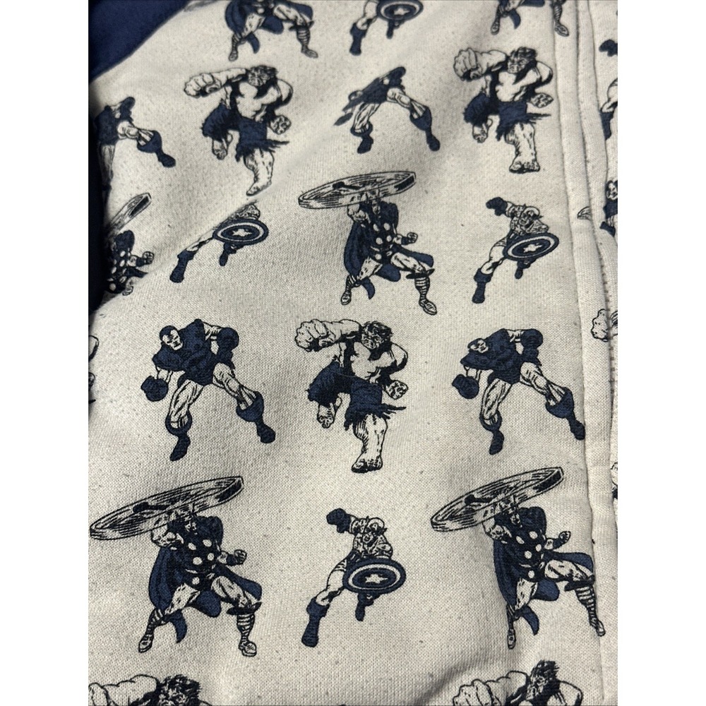 Marvel Kids Jacket Sz 7 - Blue Super Heroes Cozy Fleece Hoodie! Comic Hero's! - Picture 2 of 10
